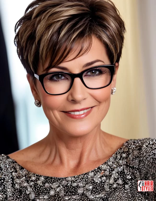 Short Layered Crop with Volume | Short Hairstyles For Women Over 60 With Fine Hair And Glasses