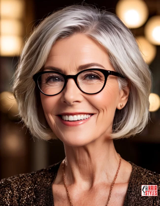 Textured Bob | Short Hairstyles For Women Over 60 With Fine Hair And Glasses