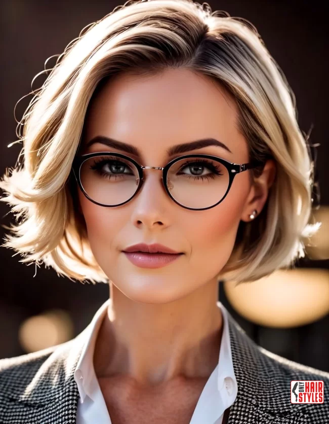 Sleek and Sassy Crop | Short Hairstyles For Women Over 60 With Fine Hair And Glasses