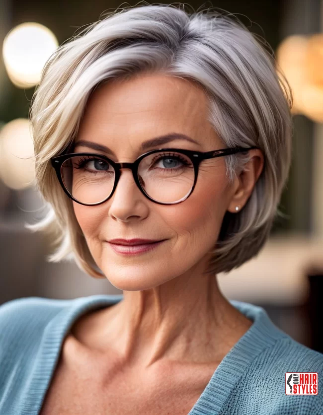 Textured Bob | Short Hairstyles For Women Over 60 With Fine Hair And Glasses