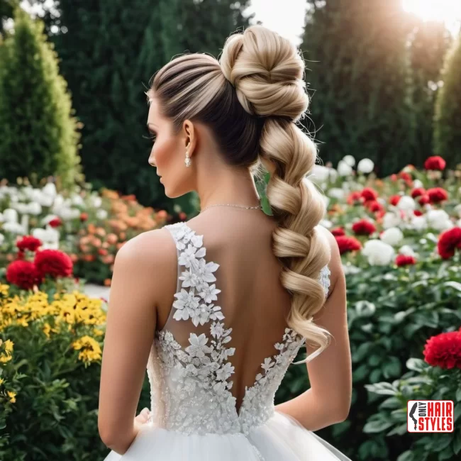 Ponytail with a Twist | How To: Hairstyles For Wedding Guests: 10 Most Beautiful Variants With Step-By-Step Guide