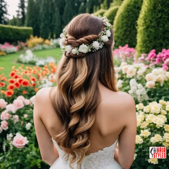 Half-Up Half-Down with Twists | How To: Hairstyles For Wedding Guests: 10 Most Beautiful Variants With Step-By-Step Guide