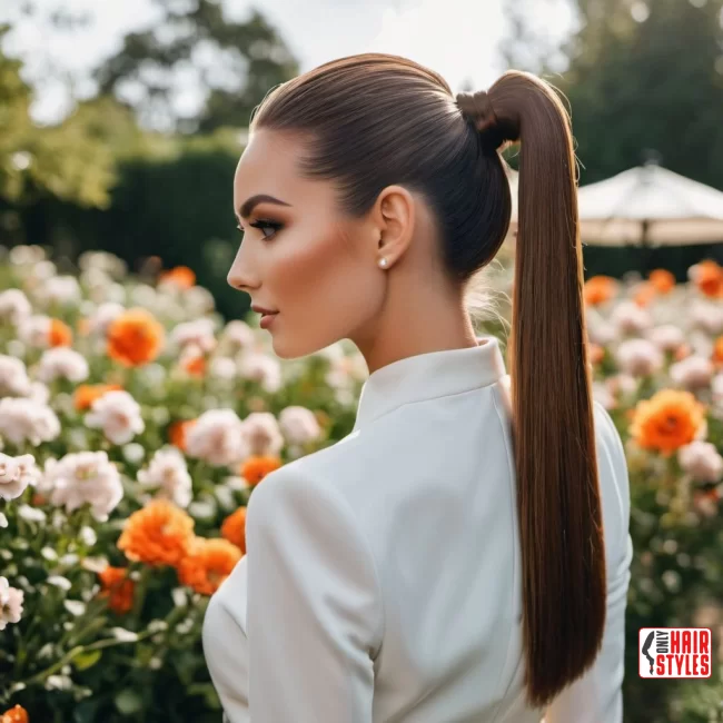 Sleek High Ponytail | How To: Hairstyles For Wedding Guests: 10 Most Beautiful Variants With Step-By-Step Guide
