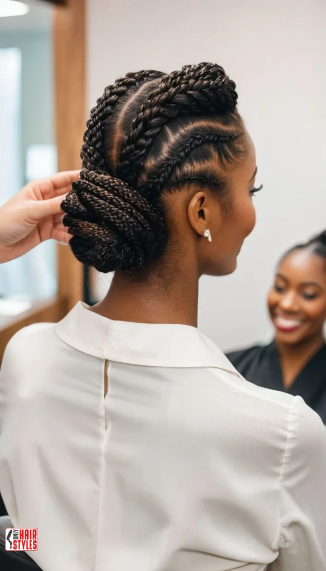4. Braided Crown | 10 Cool Half Up Half Down Hairstyles For Black Women