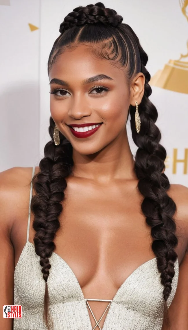 8. Half-Up Pigtails | 10 Cool Half Up Half Down Hairstyles For Black Women