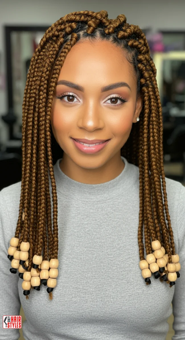 1. Classic Coi Leray Braids with Beads | 5 Cool Ideas Of The Signature Coi Leray Braids