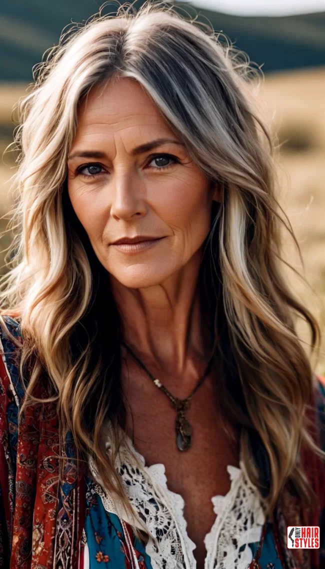 Boho-Chic Layers | 20 Long Hairstyles For Women Over 50