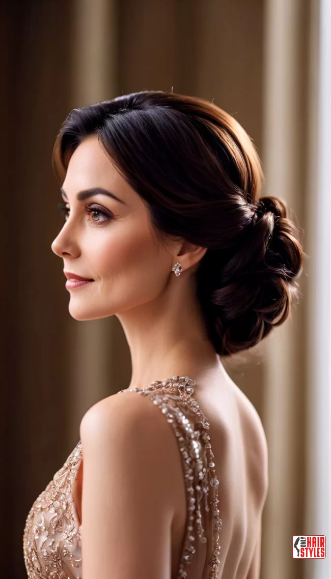 Side-Swept Chignon | 20 Long Hairstyles For Women Over 50