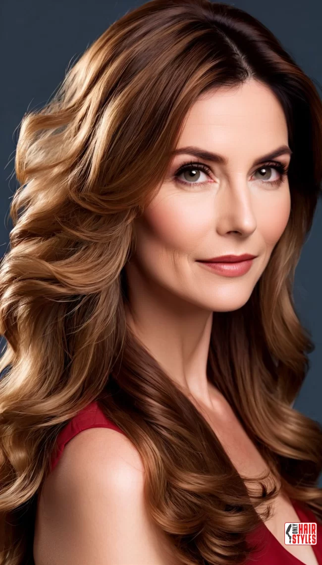 Voluminous Layers with Side Part | 20 Long Hairstyles For Women Over 50
