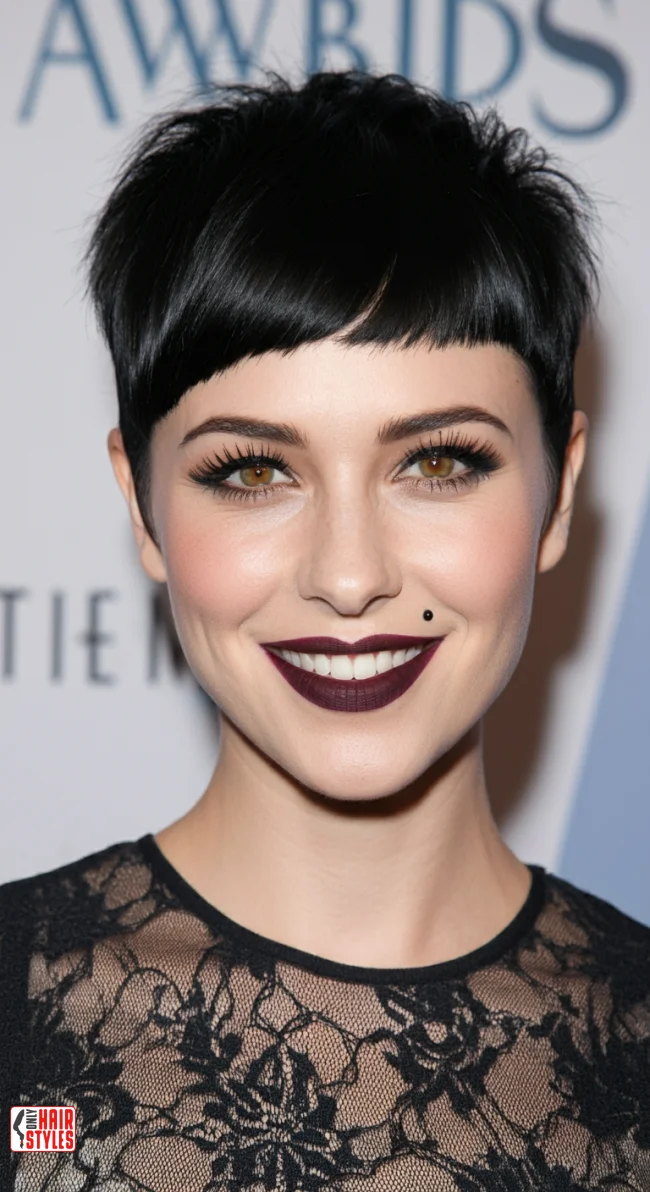 6. Micro Bangs with a Pixie Cut | 10 Jaw-Dropping Ideas Of Haircuts For Oval Faces With Bangs