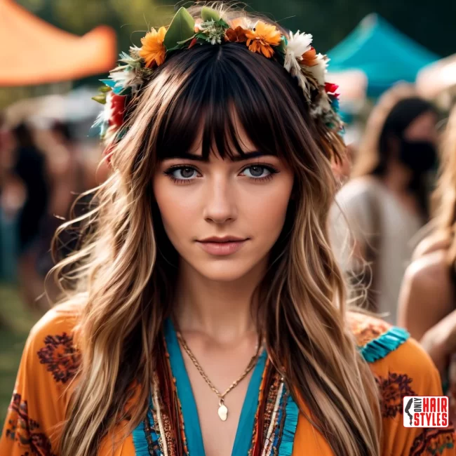 Half-Up, Half-Down Boho Vibes | Birkin Bangs: Retro Chic Revival Takes The Hair Scene By Storm