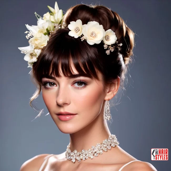 Birkin Bangs with Updo Elegance | Birkin Bangs: Retro Chic Revival Takes The Hair Scene By Storm