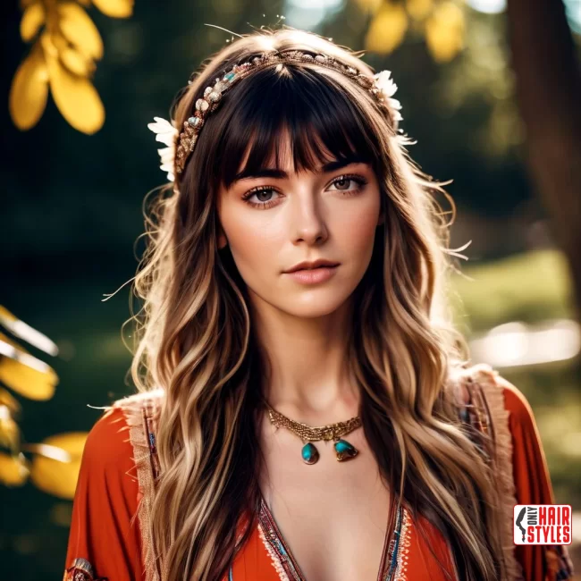 Half-Up, Half-Down Boho Vibes | Birkin Bangs: Retro Chic Revival Takes The Hair Scene By Storm