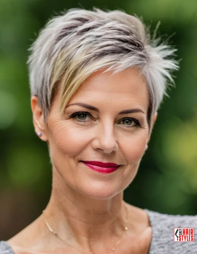 Asymmetrical Pixie | Pixie Hairstyles For Women Over 50: Timeless And Trendy Styles