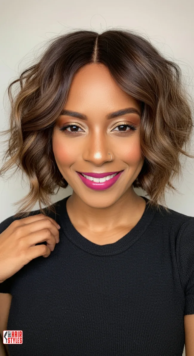 4. Layered Wavy Bob | 10 Inspiring Bob Haircuts For Women With Square Faces