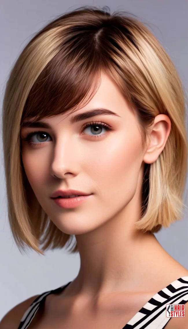 Side-Swept Bangs with a Crop | 15 Flattering Short Haircuts For Square Faces: Elevate Your Style With Chic Choices