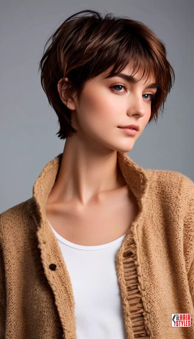 Textured Shaggy Cut | 15 Flattering Short Haircuts For Square Faces: Elevate Your Style With Chic Choices