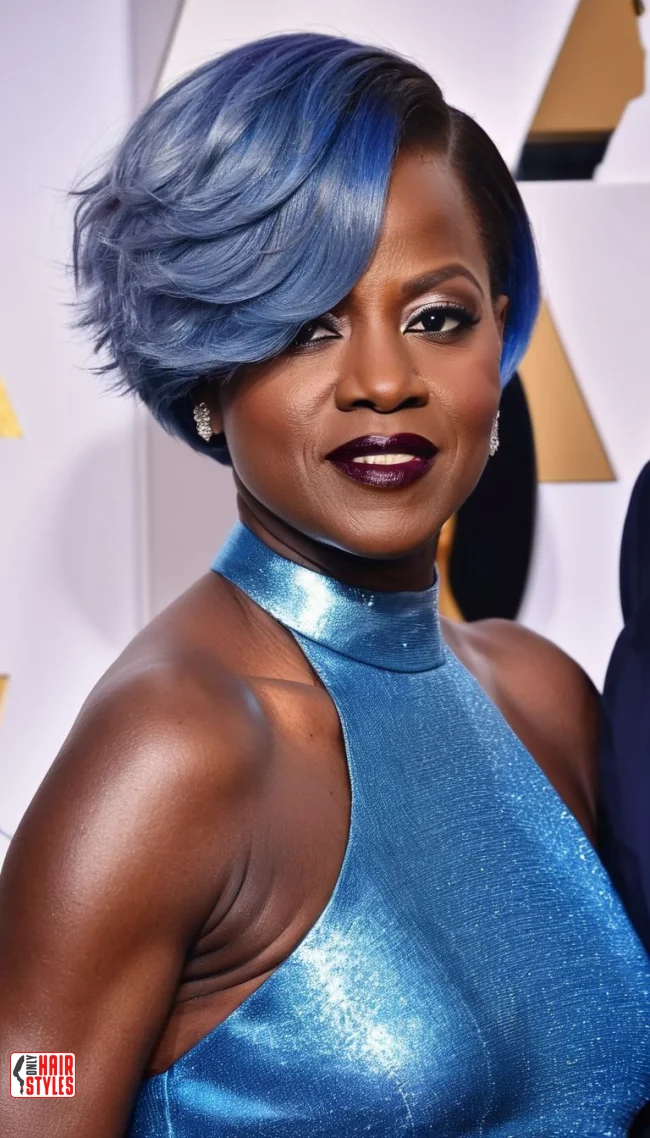 Silver and Electric Blue | Short Haircuts: 2024’S Trendy Two-Tone Styles