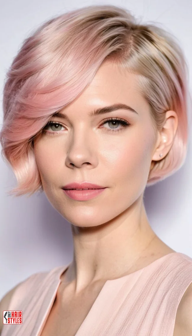 Blonde and Pastel Pink | Short Haircuts: 2024’S Trendy Two-Tone Styles