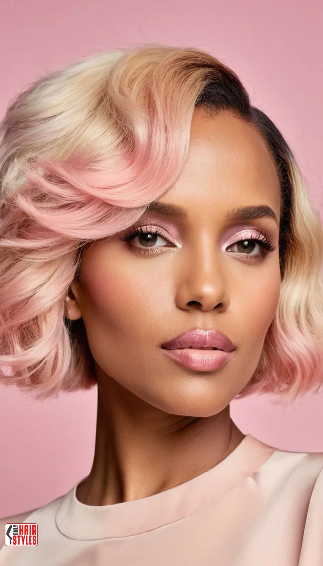 Blonde and Pastel Pink | Short Haircuts: 2024’S Trendy Two-Tone Styles