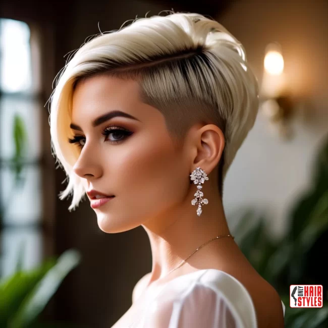 Edgy Undercut Glam | Bridal Hairstyle For Short Hair: Top 10 Picks For Your Big Day!