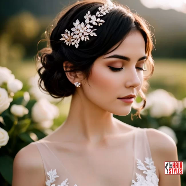 Whimsical Accessory Adornments | Bridal Hairstyle For Short Hair: Top 10 Picks For Your Big Day!