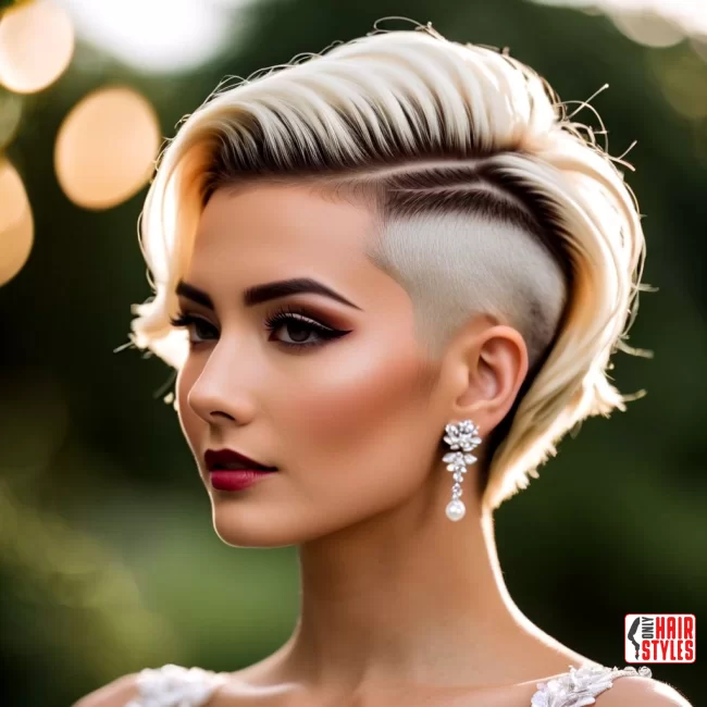 Edgy Undercut Glam | Bridal Hairstyle For Short Hair: Top 10 Picks For Your Big Day!