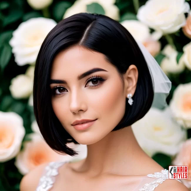 Sleek and Sophisticated Bob | Bridal Hairstyle For Short Hair: Top 10 Picks For Your Big Day!