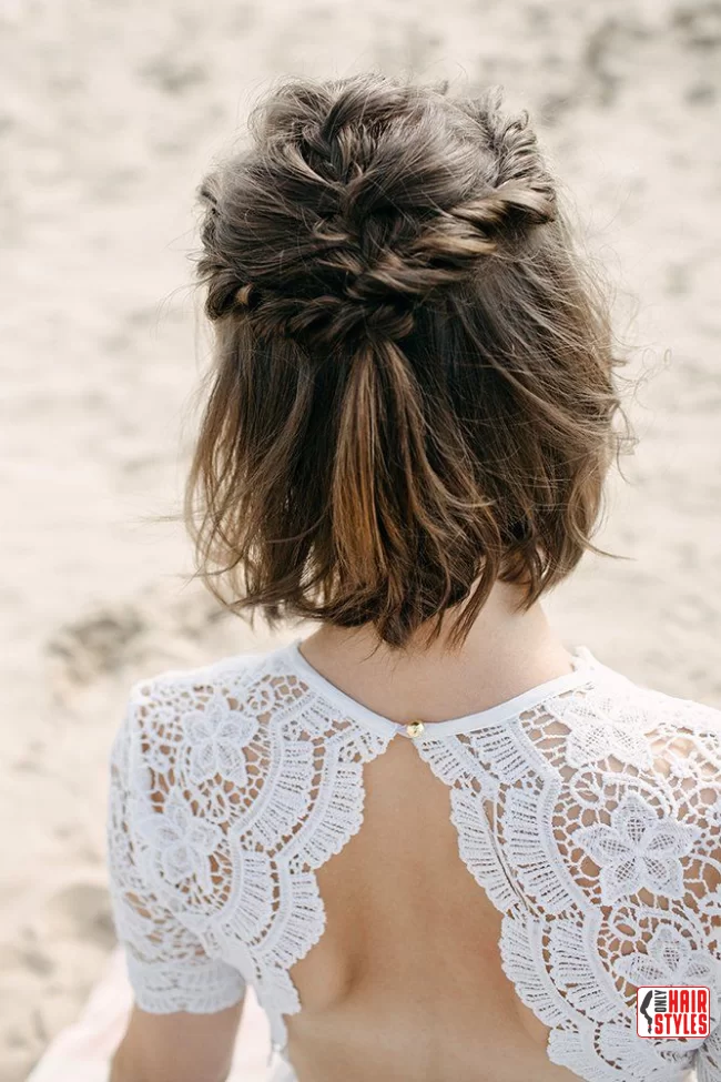 Charming Half-Up Half-Down | Bridal Hairstyle For Short Hair: Top 10 Picks For Your Big Day!