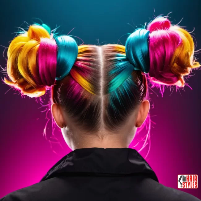 Colorful Space Buns | Quick And Easy Space Buns Hairstyle Tutorial With Examples