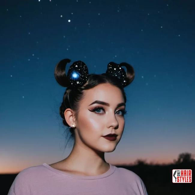 Night Sky-themed Space Buns | Quick And Easy Space Buns Hairstyle Tutorial With Examples