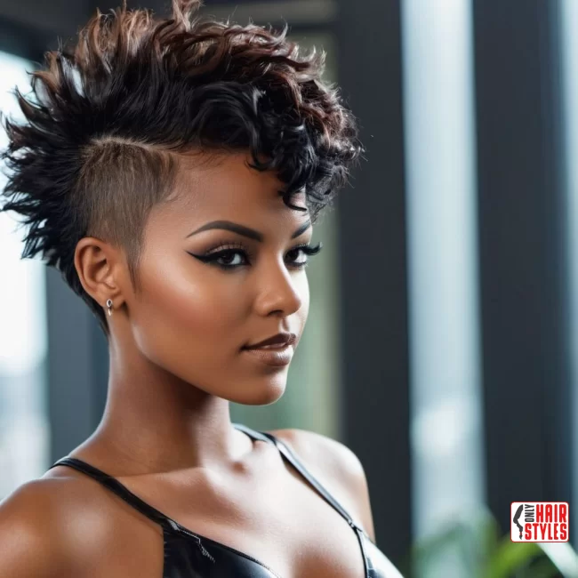 7.&nbsp;Wavy Mohawk | 33 Hottest Short Hairstyles For Black Women