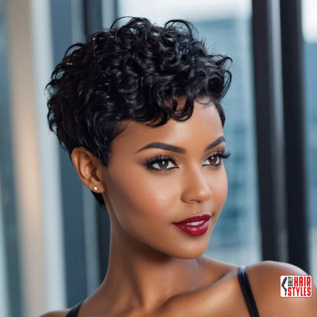 27. Wavy Pixie Cut | 33 Hottest Short Hairstyles For Black Women