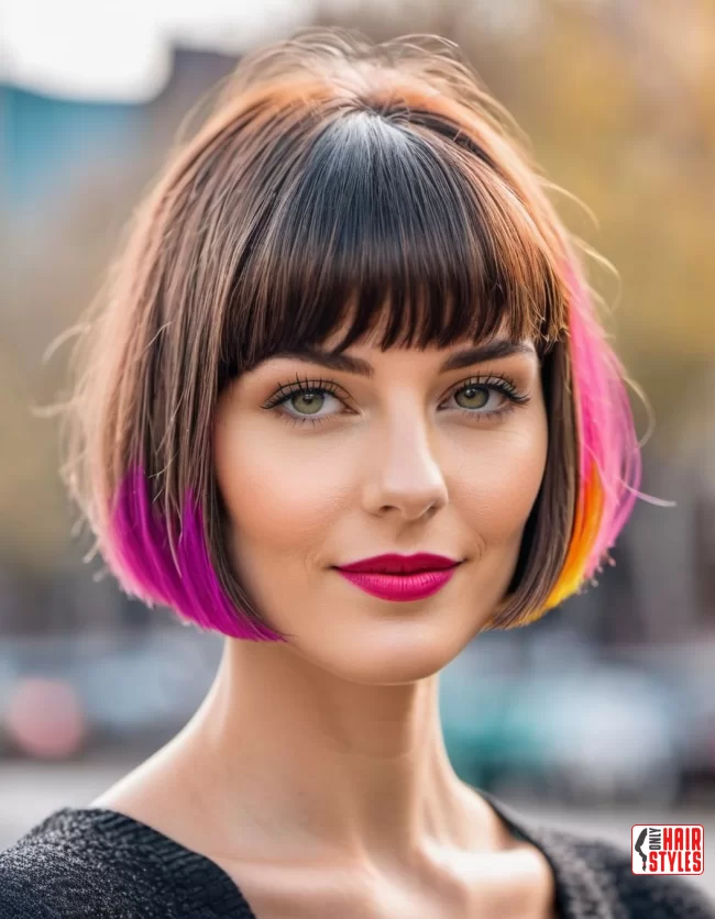 Blunt Bob with Bangs | Spring Hairstyles For Short Hair: Trendy Looks
