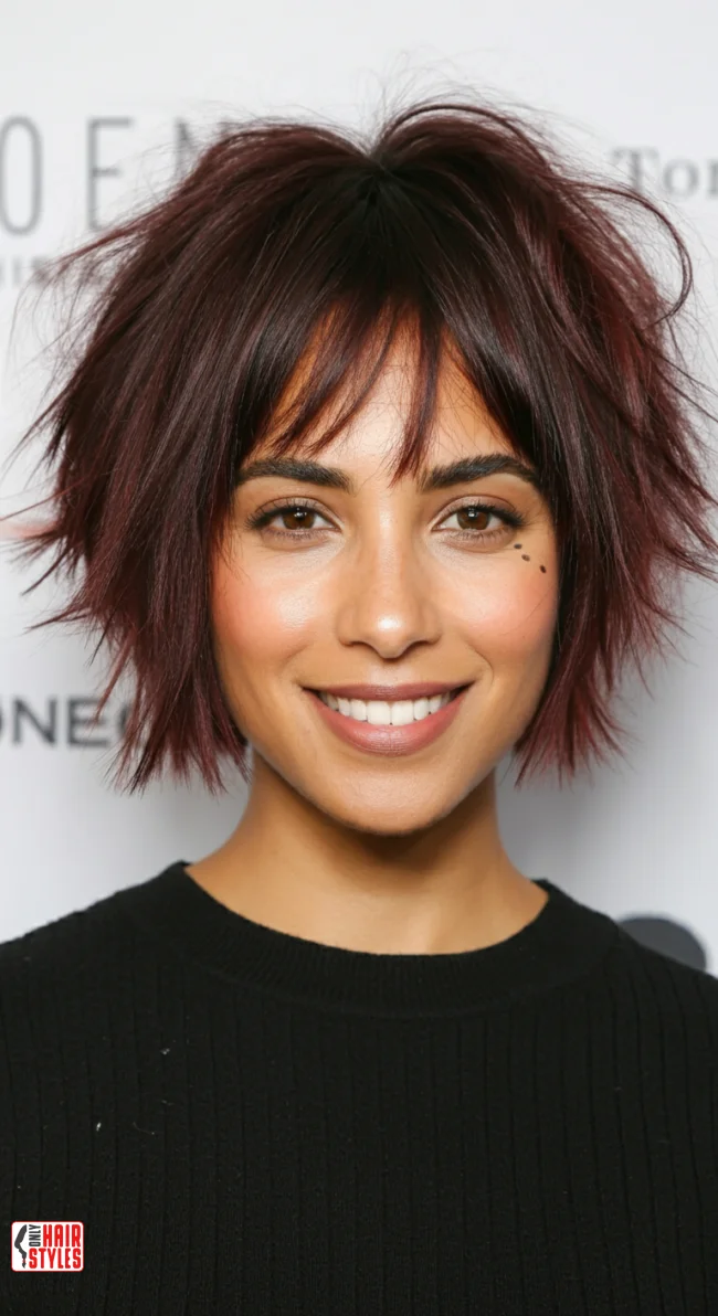 5. Textured Bob with Bangs | 10 Bob Haircuts To Consider If You Have Thin Hair