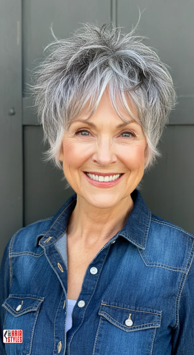 4. Textured Shag Cut | 15 Chic Gray Hairstyles For Women Over 60 That You’ll Love To Try