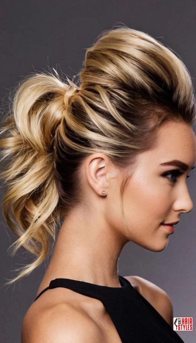Messy ponytail updos | Chic And Timeless Updo Hairstyles: Elevate Your Look With These Stunning Updos