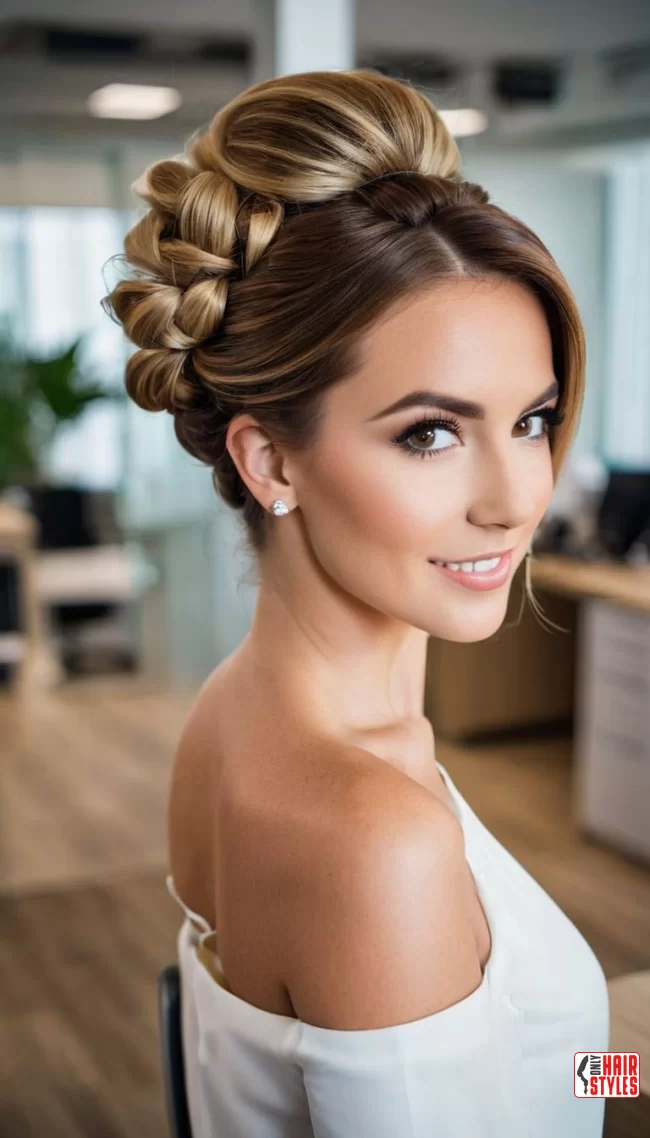 Quick and Easy Updo Recipes: Office-appropriate updo styles | Chic And Timeless Updo Hairstyles: Elevate Your Look With These Stunning Updos