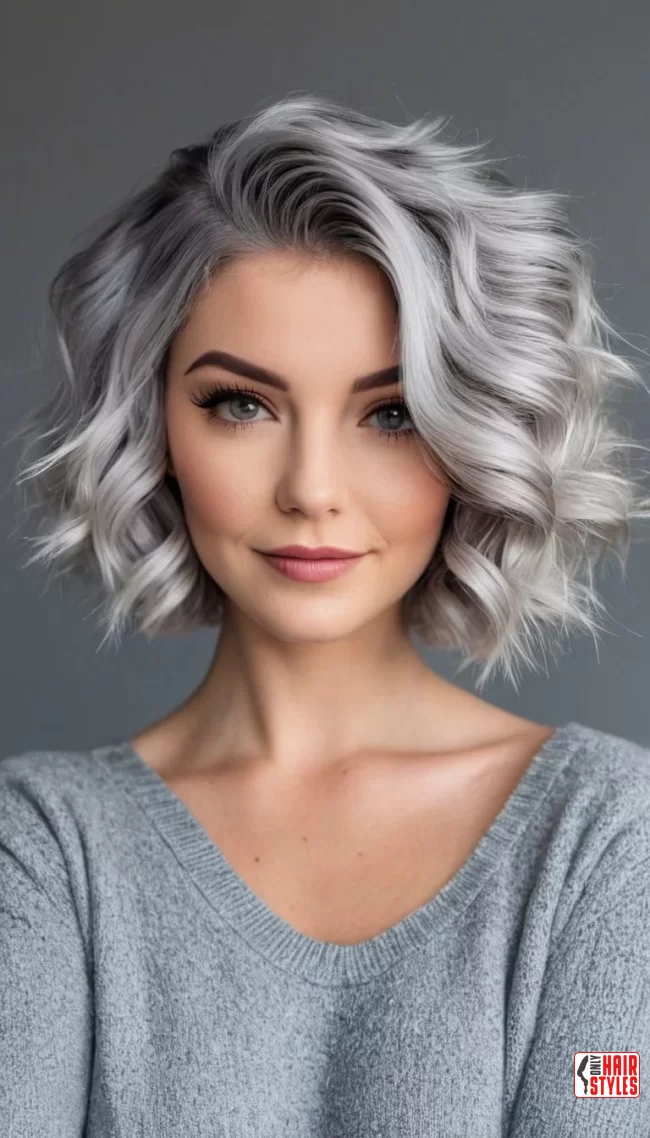 Textured Waves for Effortless Elegance | Chic And Timeless: Embrace The Elegance Of Short Gray Hairstyles