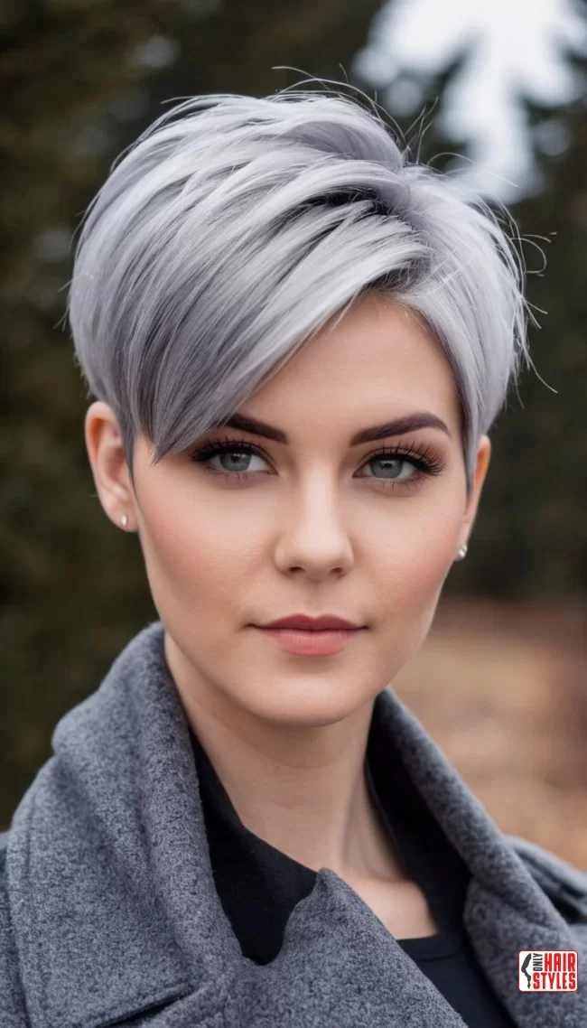 Asymmetrical Crop for a Fashion-Forward Appeal | Chic And Timeless: Embrace The Elegance Of Short Gray Hairstyles