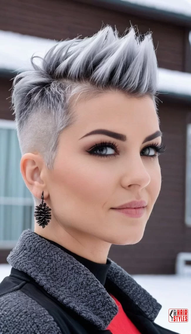 Mohawk Inspired Short Gray Hairstyle | Chic And Timeless: Embrace The Elegance Of Short Gray Hairstyles