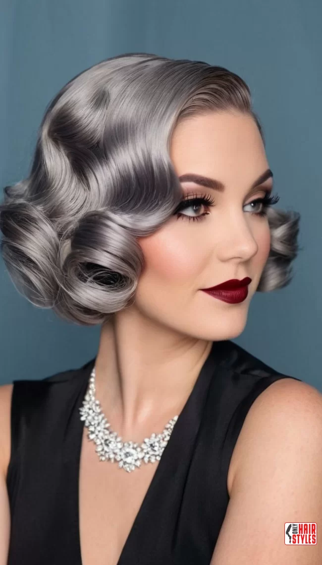 Vintage Glamour with Finger Waves | Chic And Timeless: Embrace The Elegance Of Short Gray Hairstyles