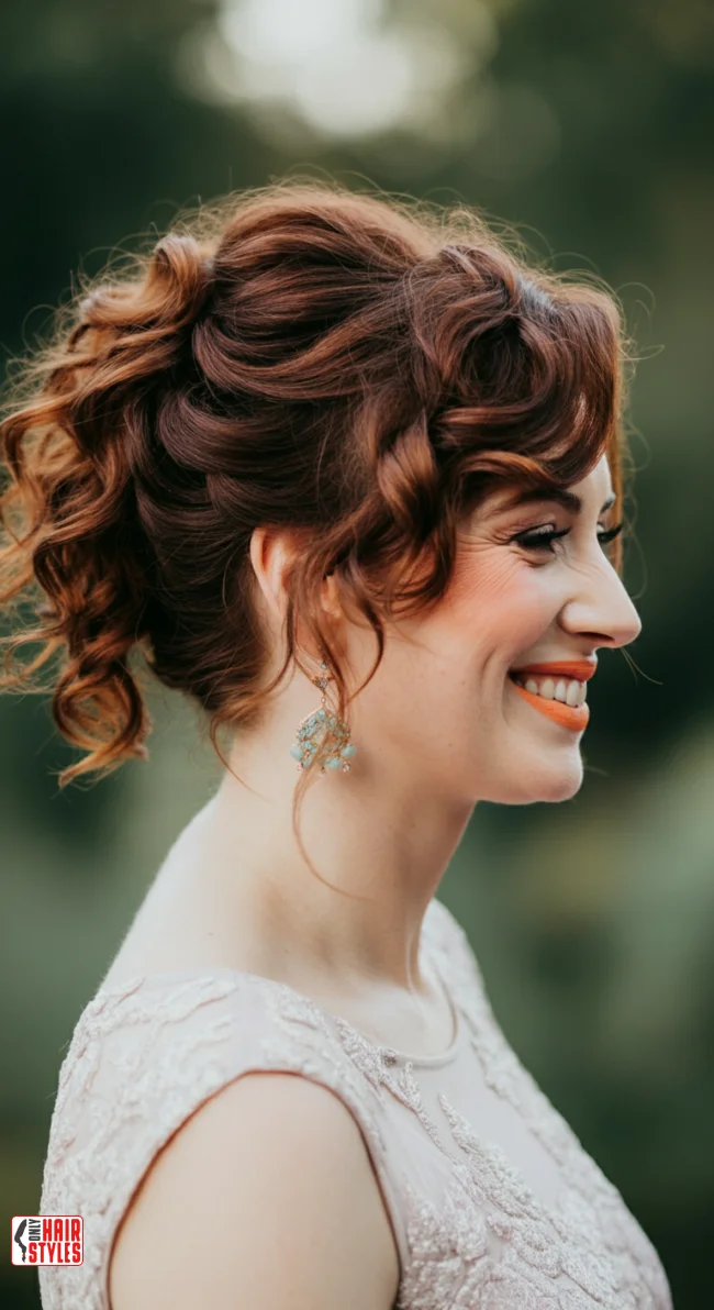 5. Curly Ponytail | 10 Chic Short Hair Ponytail Ideas