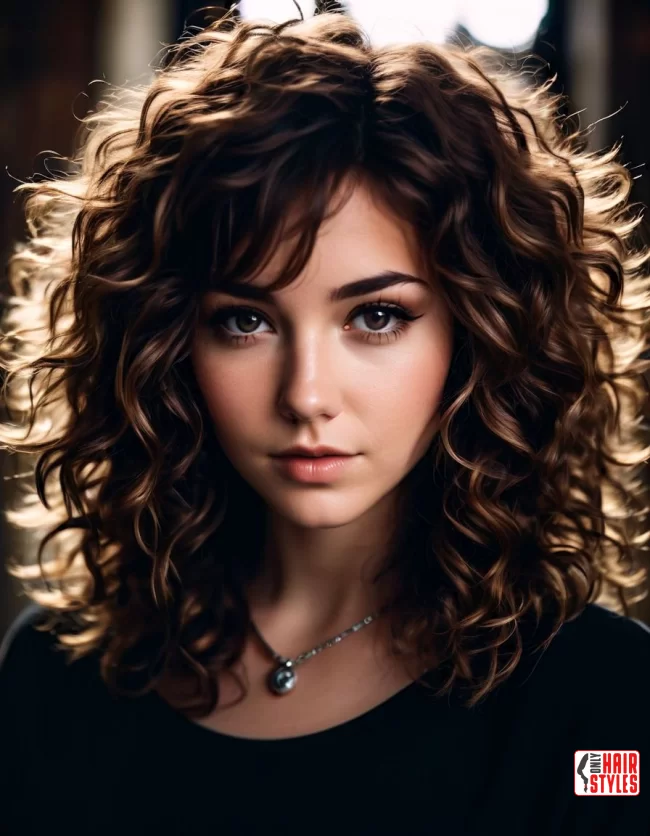 Curly Shag | Flattering Haircuts For Chubby Faces And Thick Hair
