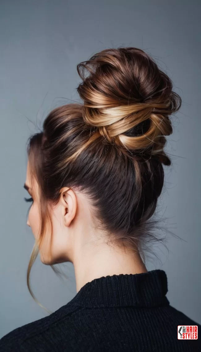3. Messy Bun with a Twist | Winter Hairstyles: Embrace The Season With Chic And Cozy Looks