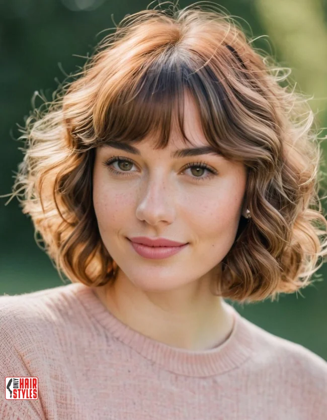 6. Short Wavy Bob with Bangs | 10 Hot Ideas Of Short Hairstyles For Ladies