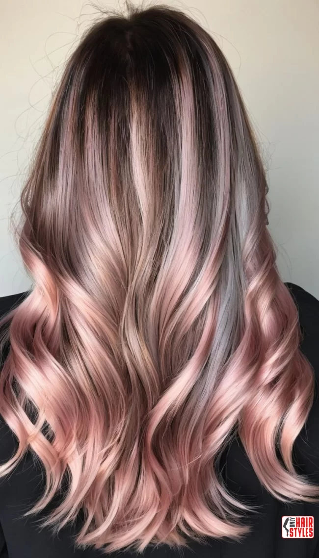 Rose Gold Infusion | Reverse Balayage For Gray Hair: Embracing Natural Beauty