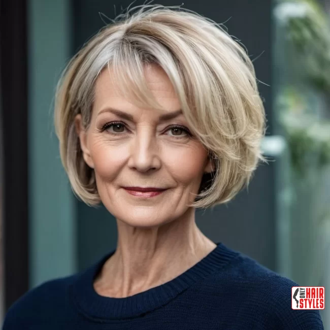 Layered Bob | What Hairstyles Are Good For Women Over 60 With Thinning Hair?