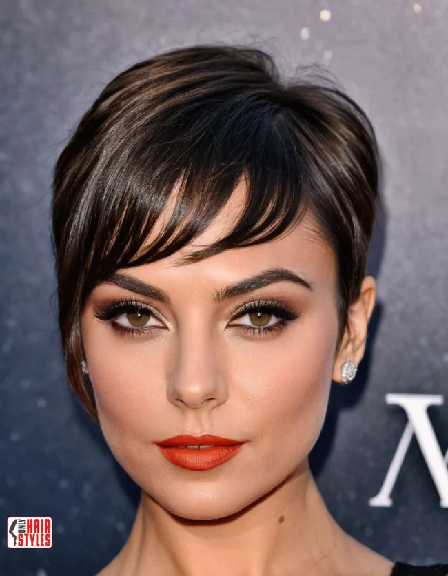 2. Side-Swept Bangs | 15 Long Pixie Hairstyles For Round Faces