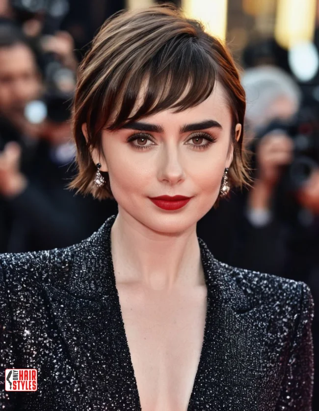 6. Long Pixie with Asymmetrical Bangs | 15 Long Pixie Hairstyles For Round Faces